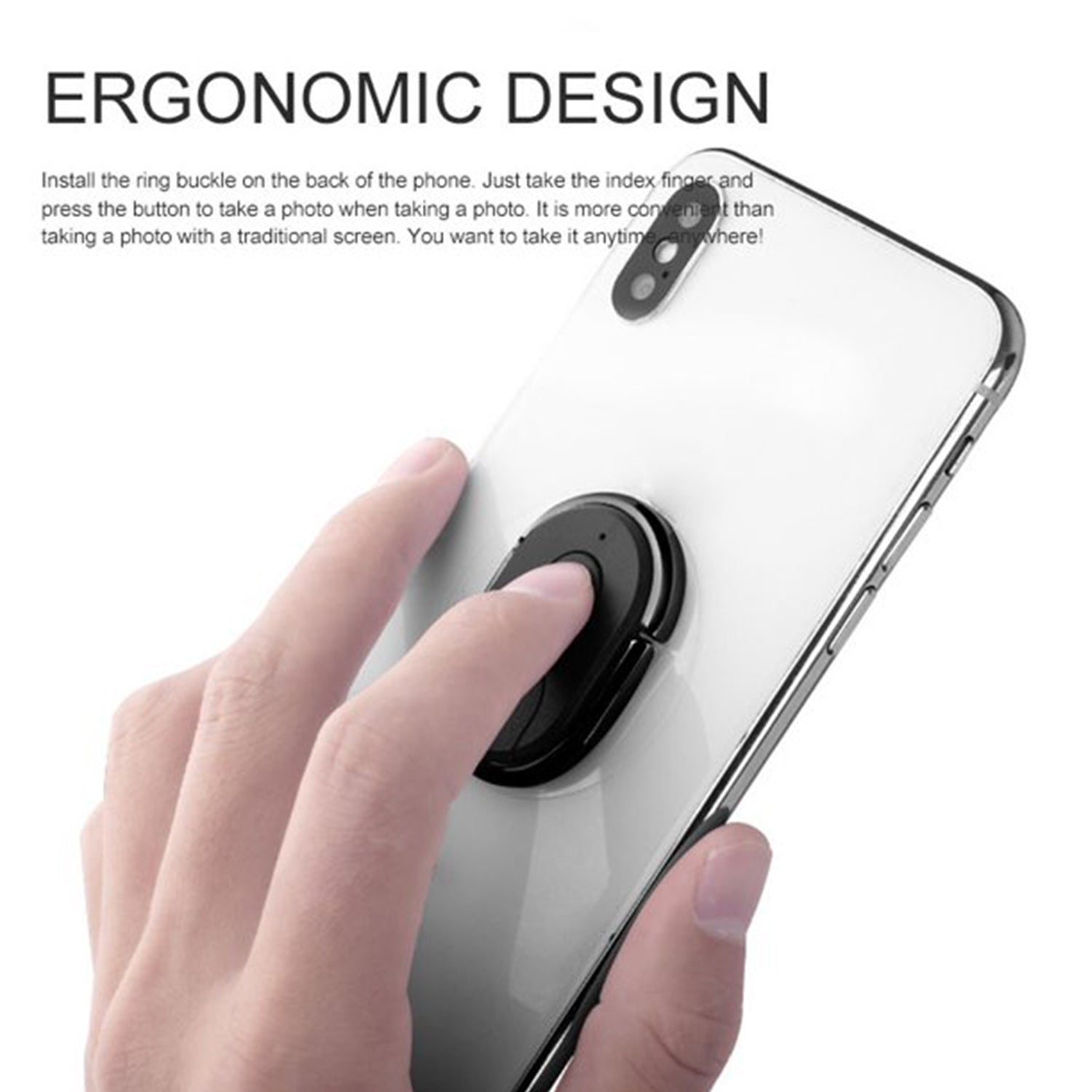 Wireless Bluetooth Remote Control Ring Buckle Self-Timer Bracket Mobile Phone Universal Self-Tmer Artifact
