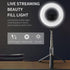 Tripod Bluetooth 360 Degree Rotation Self Timer with Remote Control and Fill-in Light for ios&Android - White