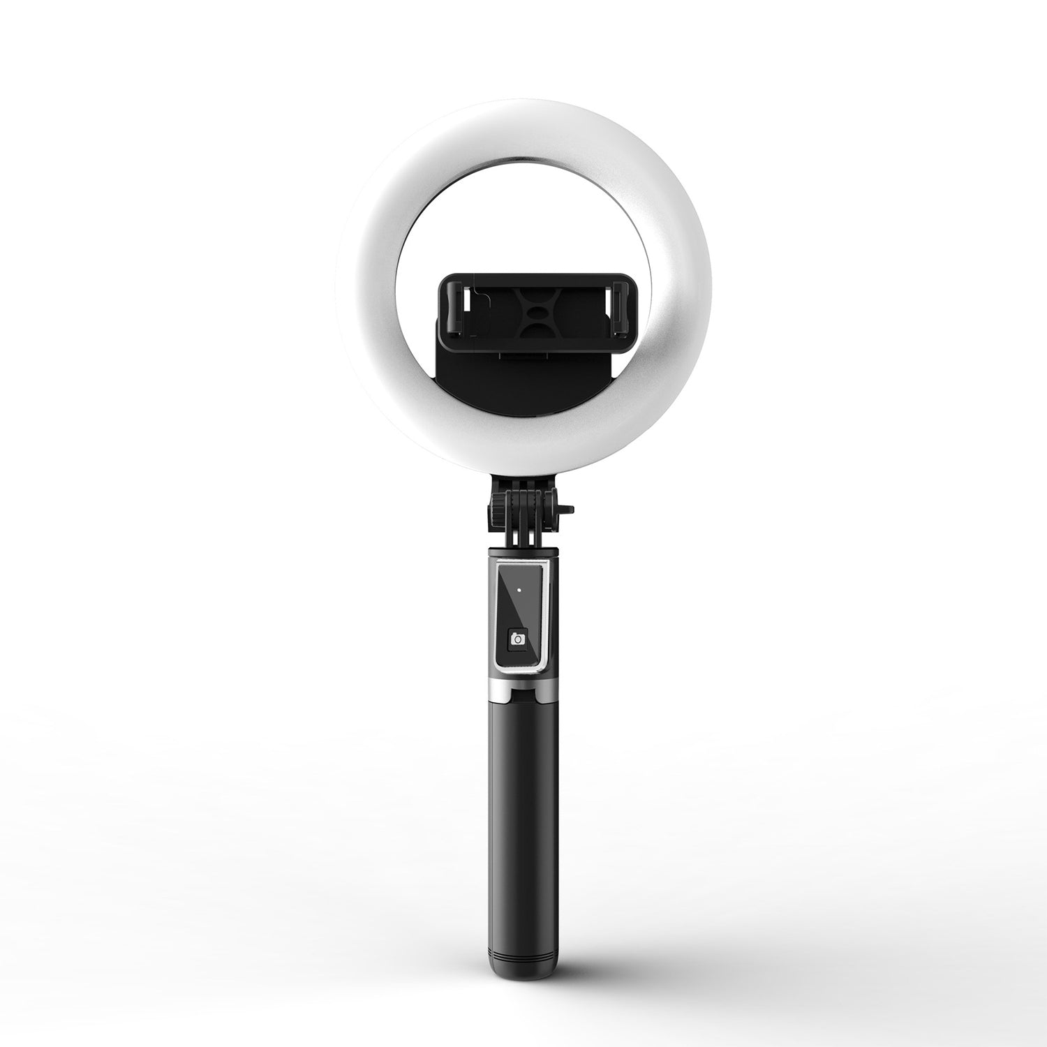 Tripod Bluetooth 360 Degree Rotation Self Timer with Remote Control and Fill-in Light for ios&Android - White