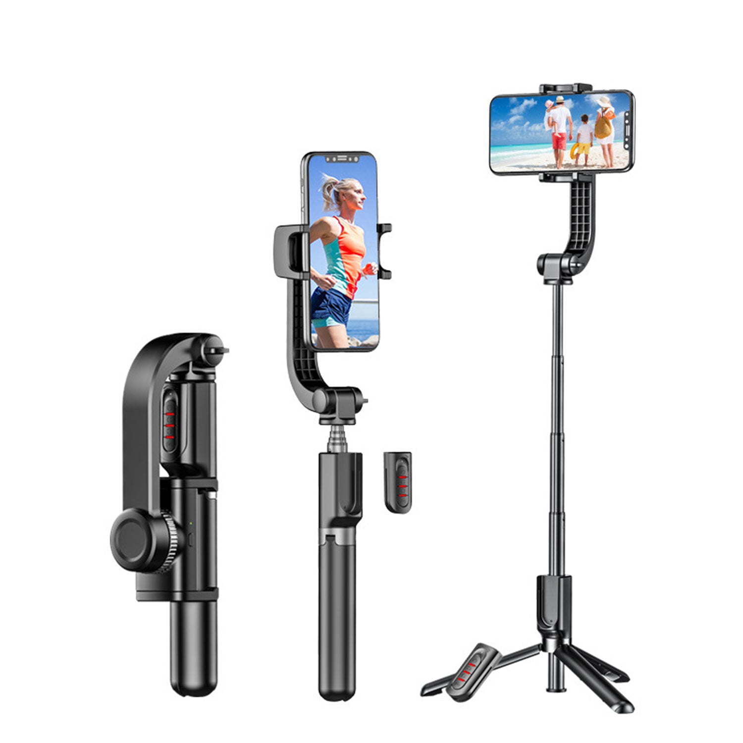 Bluetooth Selfie stick retractable into a tripod handheld anti shake