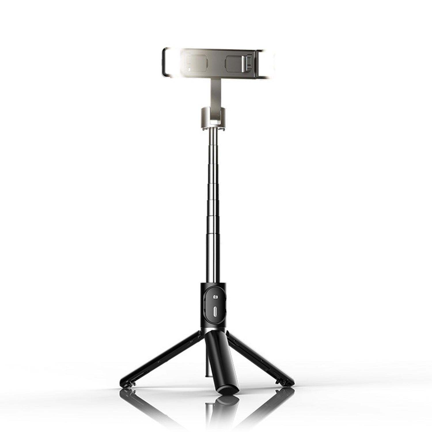 Tripod Bluetooth 360 Degree Rotation Self Timer with Remote Control and Fill-in Light for ios&Android