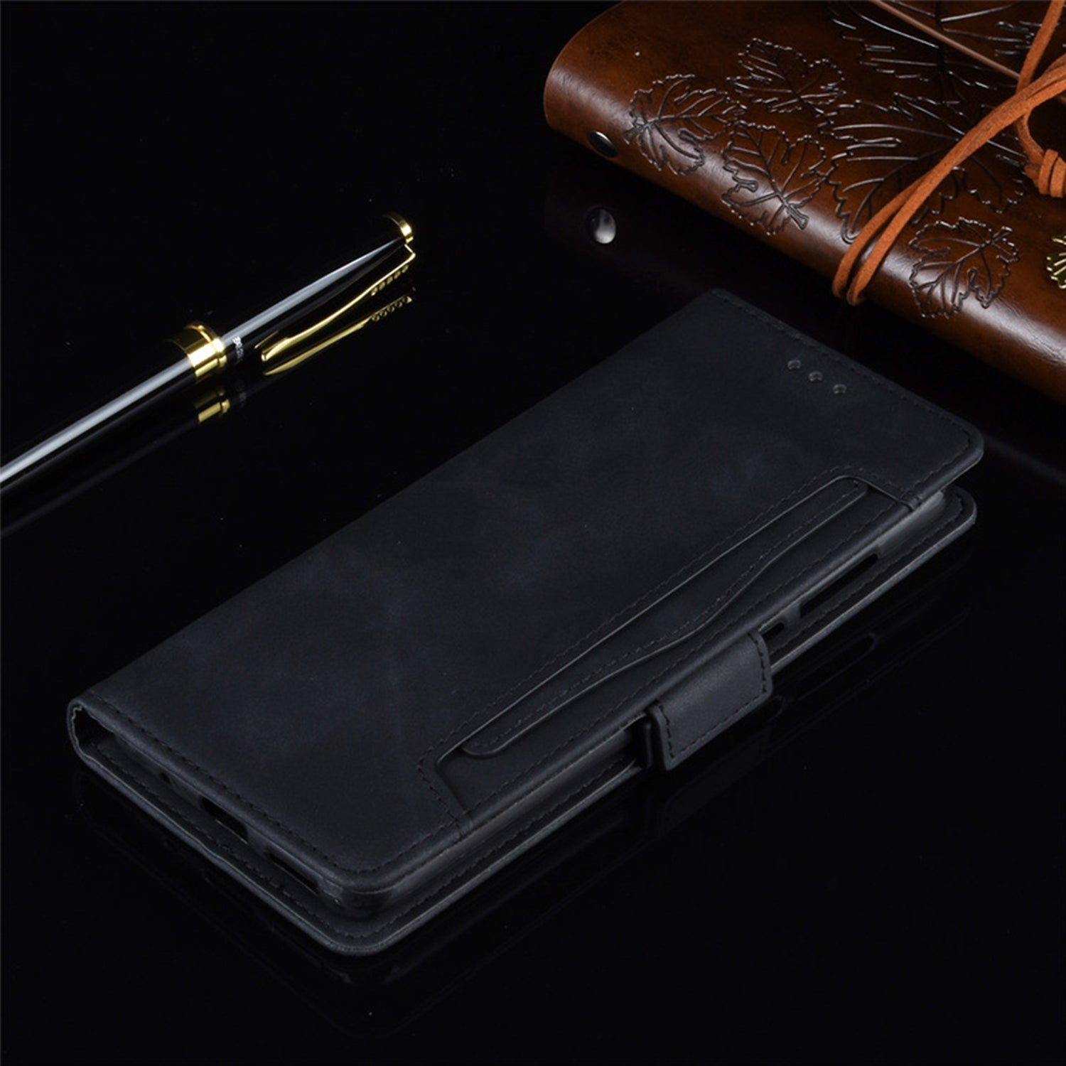 Samsung Galaxy Z Fold 5 Multi Slot Leather Cover Case