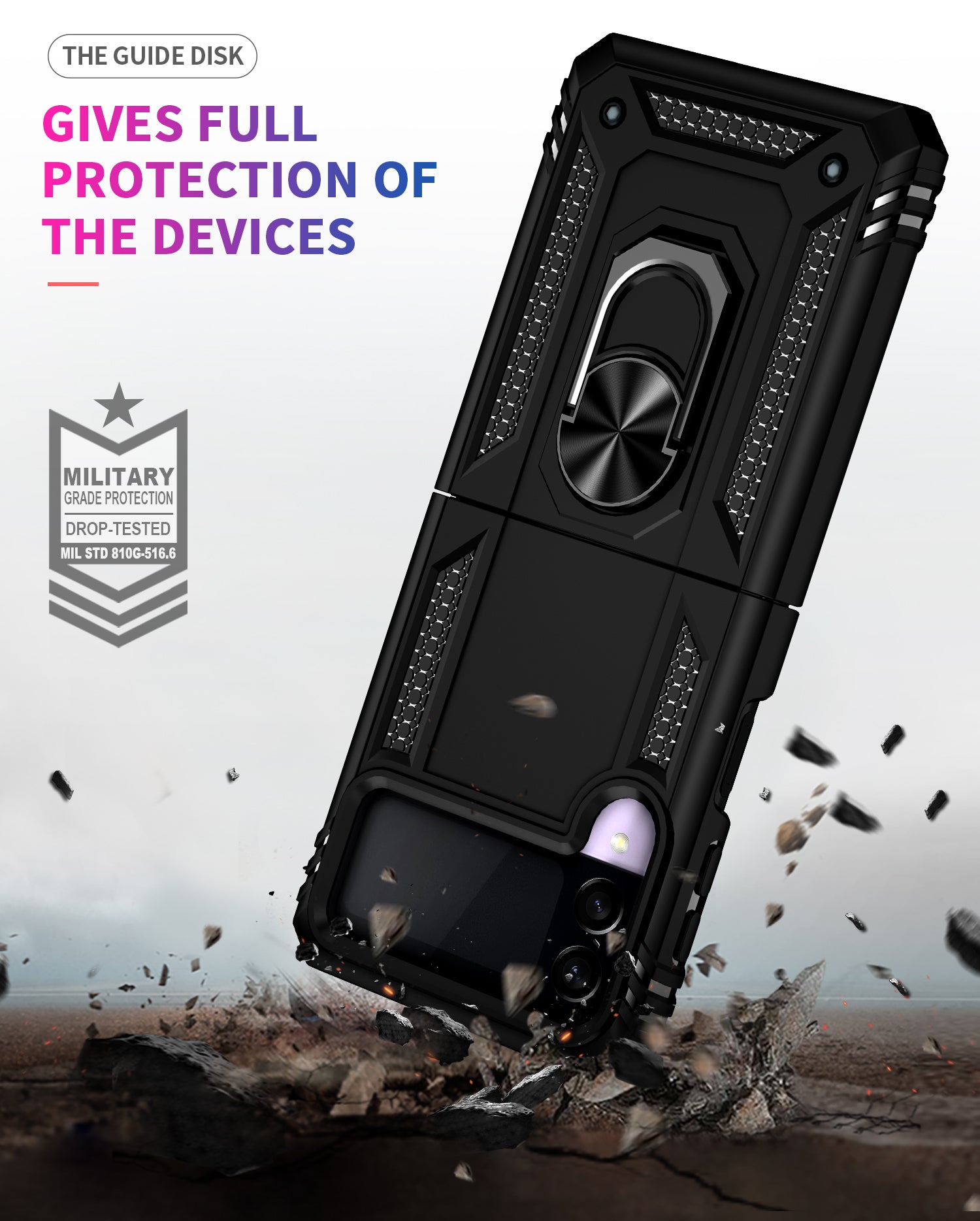 Ring Magnetic GPS car mount Phone Holder for Samsung Galaxy Z Flip 3 case