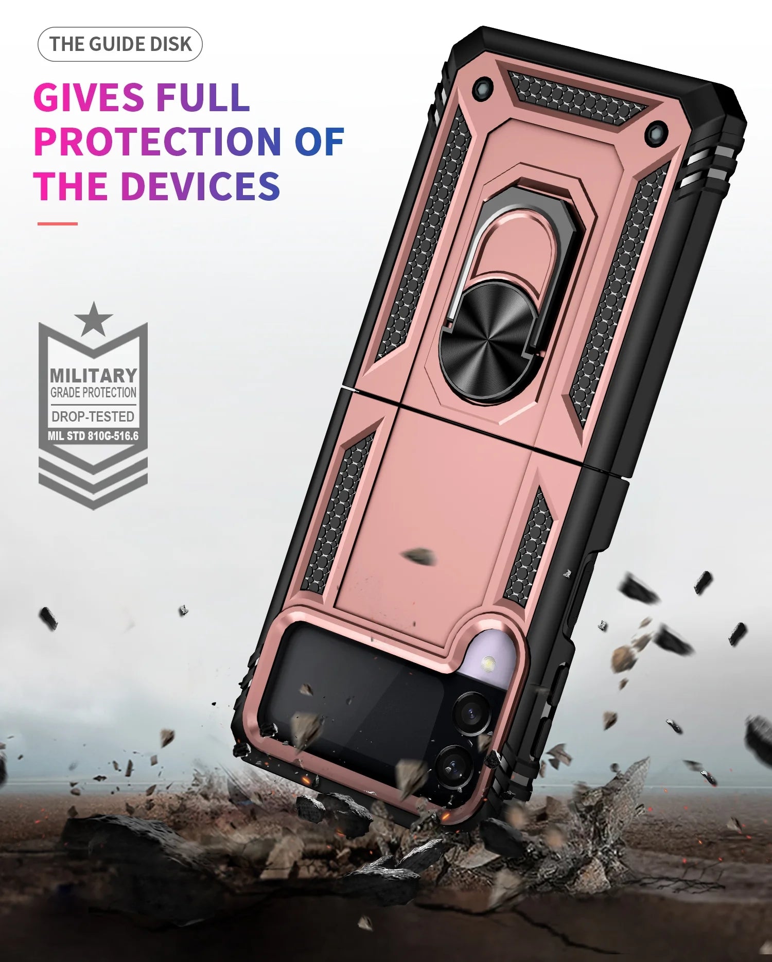 Ring Magnetic GPS car mount Phone Holder for Samsung Galaxy Z Flip 3 case