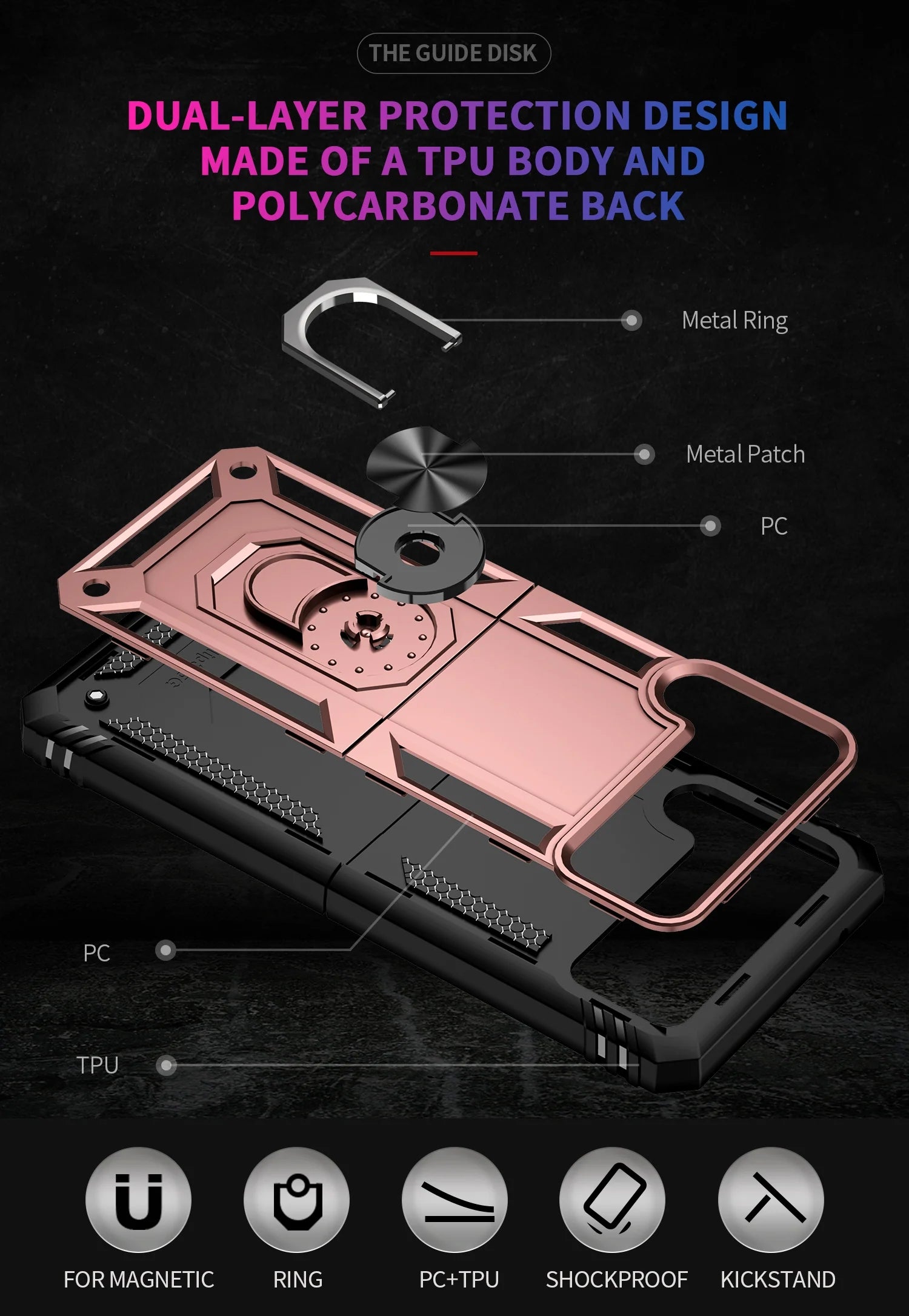 Ring Magnetic GPS car mount Phone Holder for Samsung Galaxy Z Flip 3 case