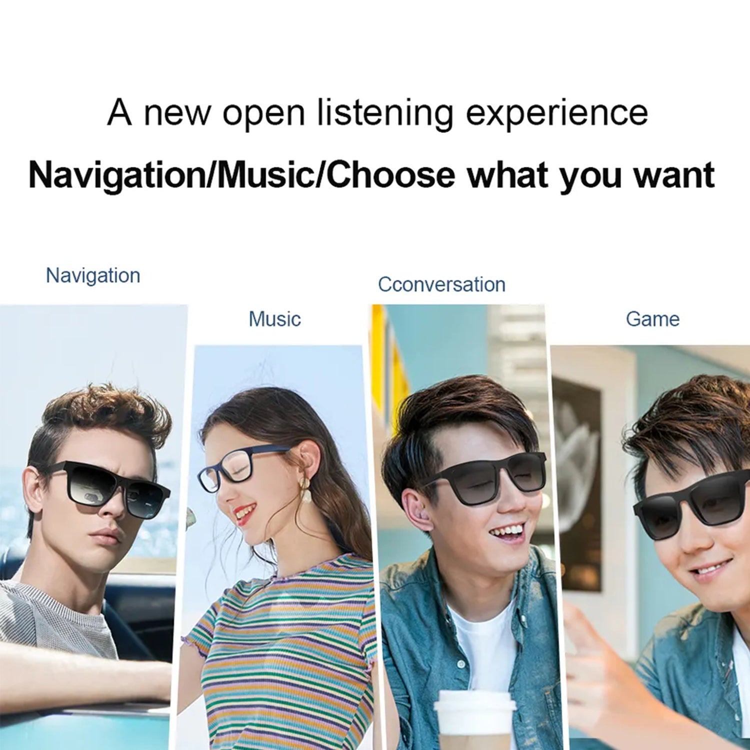 Wireless Bluetooth 5.0 Sports Lntelligent Audio Bluetooth Glasses