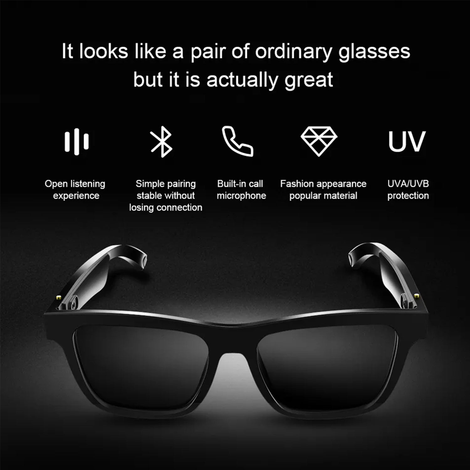 Wireless Bluetooth 5.0 Sports Lntelligent Audio Bluetooth Glasses