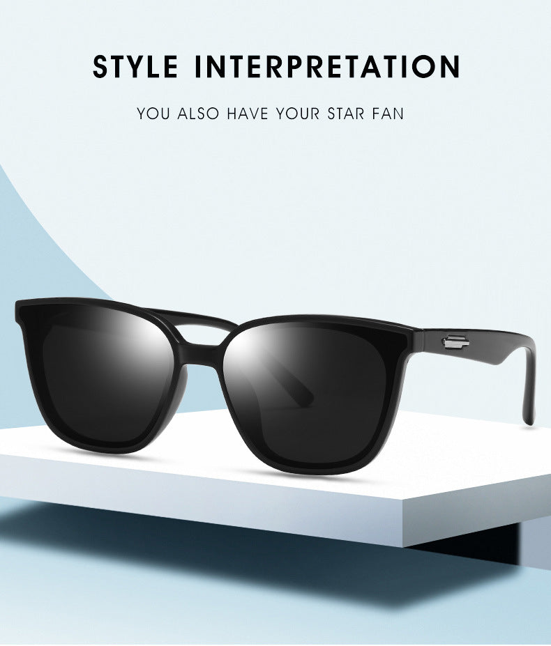 Korean version of premium  black frame Sunglasses(9028*Gu)