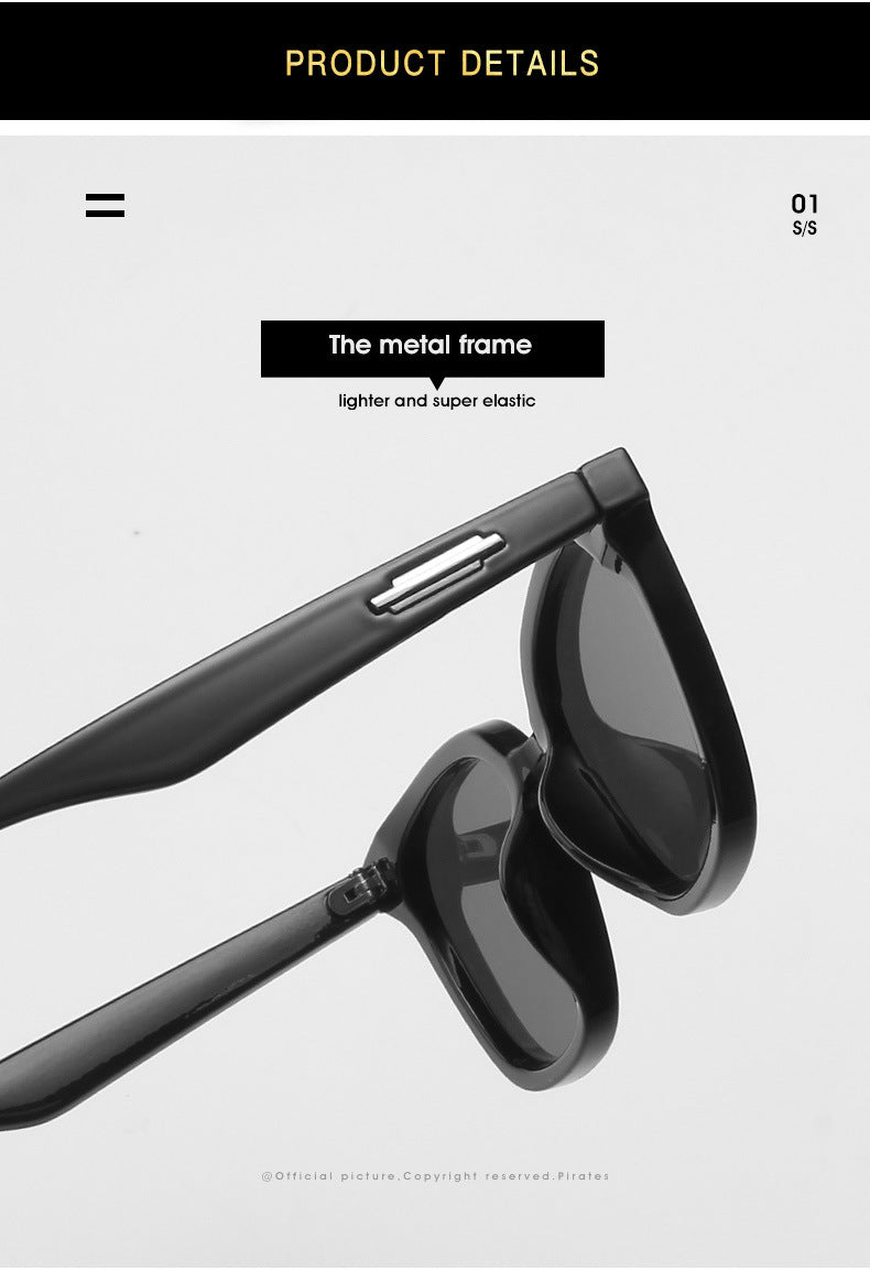 Korean version of premium  black frame Sunglasses(9028*Gu)