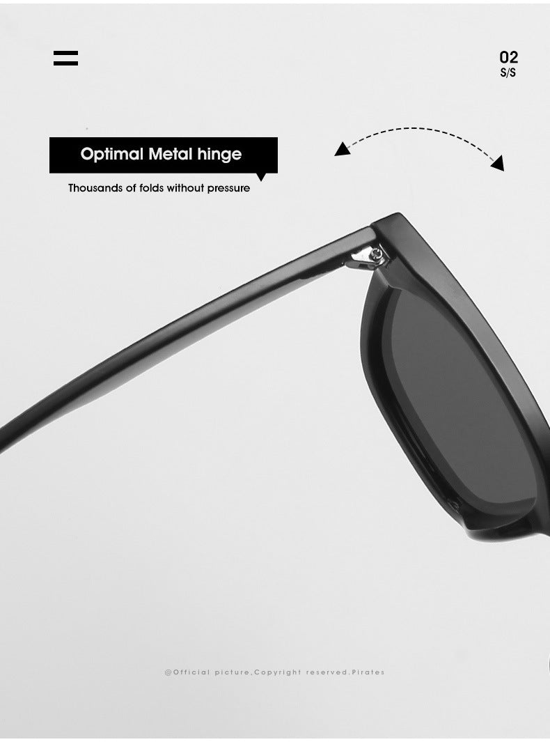 Korean version of premium  black frame Sunglasses(9028*Gu)