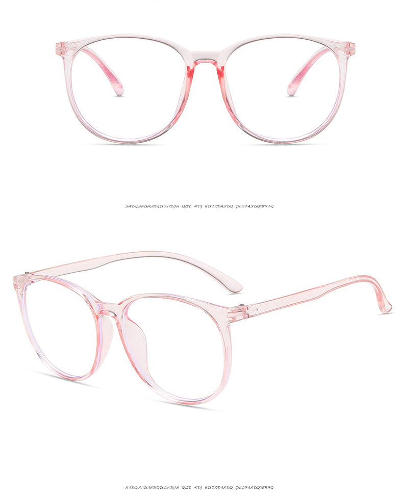 Vintage glasses with Circular large frame  to prevent blue light Sunglasses(19203#*Gu)