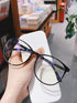 Vintage glasses with Circular large frame  to prevent blue light Sunglasses(19203#*Gu)