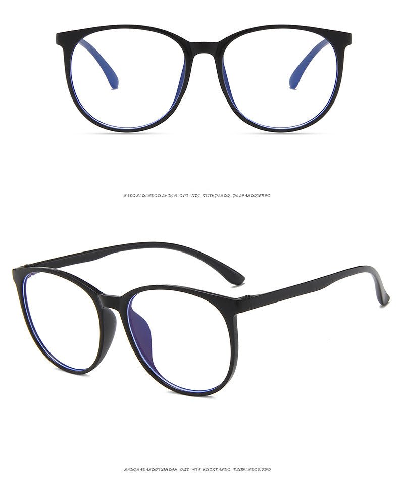 Vintage glasses with Circular large frame  to prevent blue light Sunglasses(19203#*Gu)