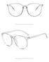 Vintage glasses with Circular large frame  to prevent blue light Sunglasses(19203#*Gu)