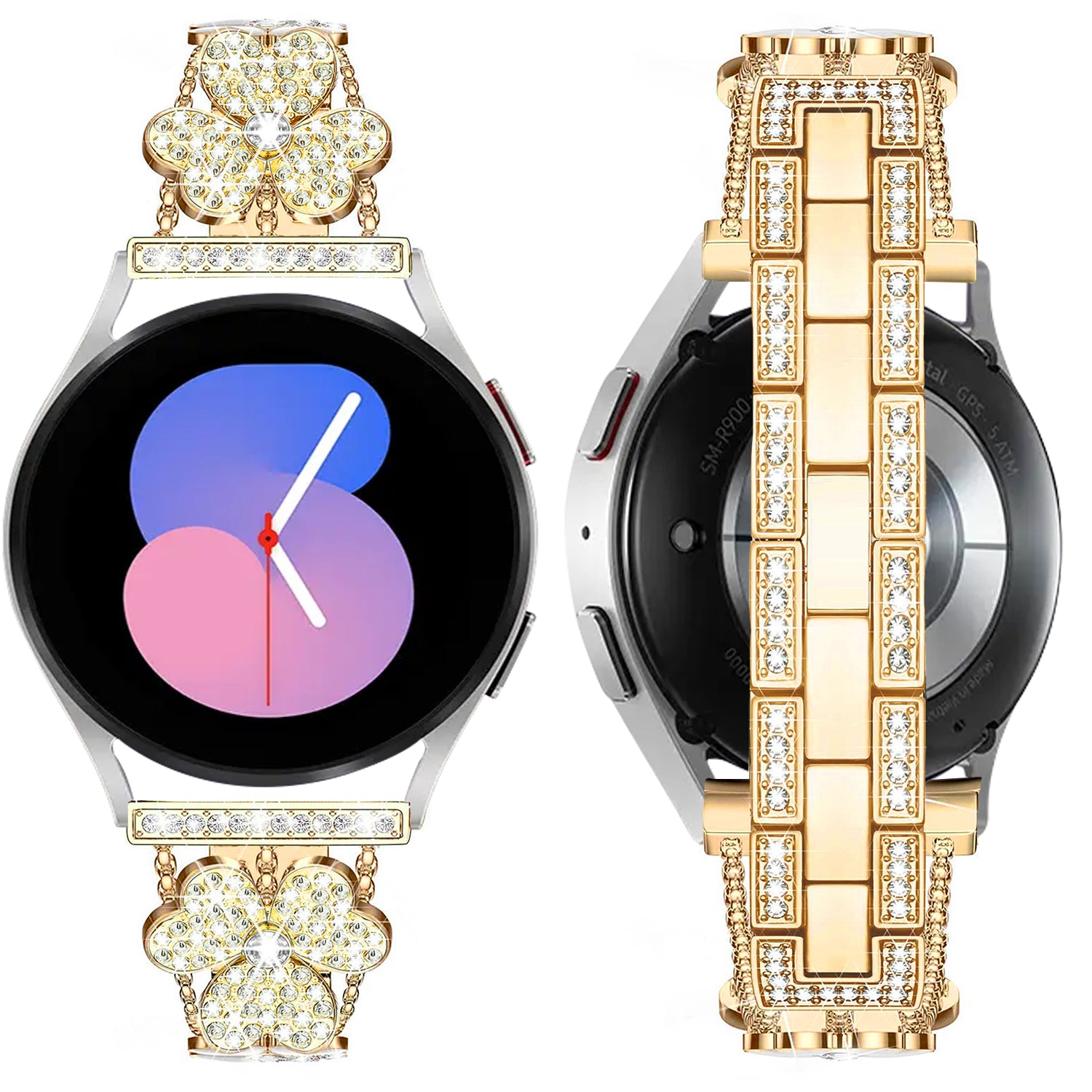 20mm Samsung Galaxy Clover Set diamonds Metal Strap