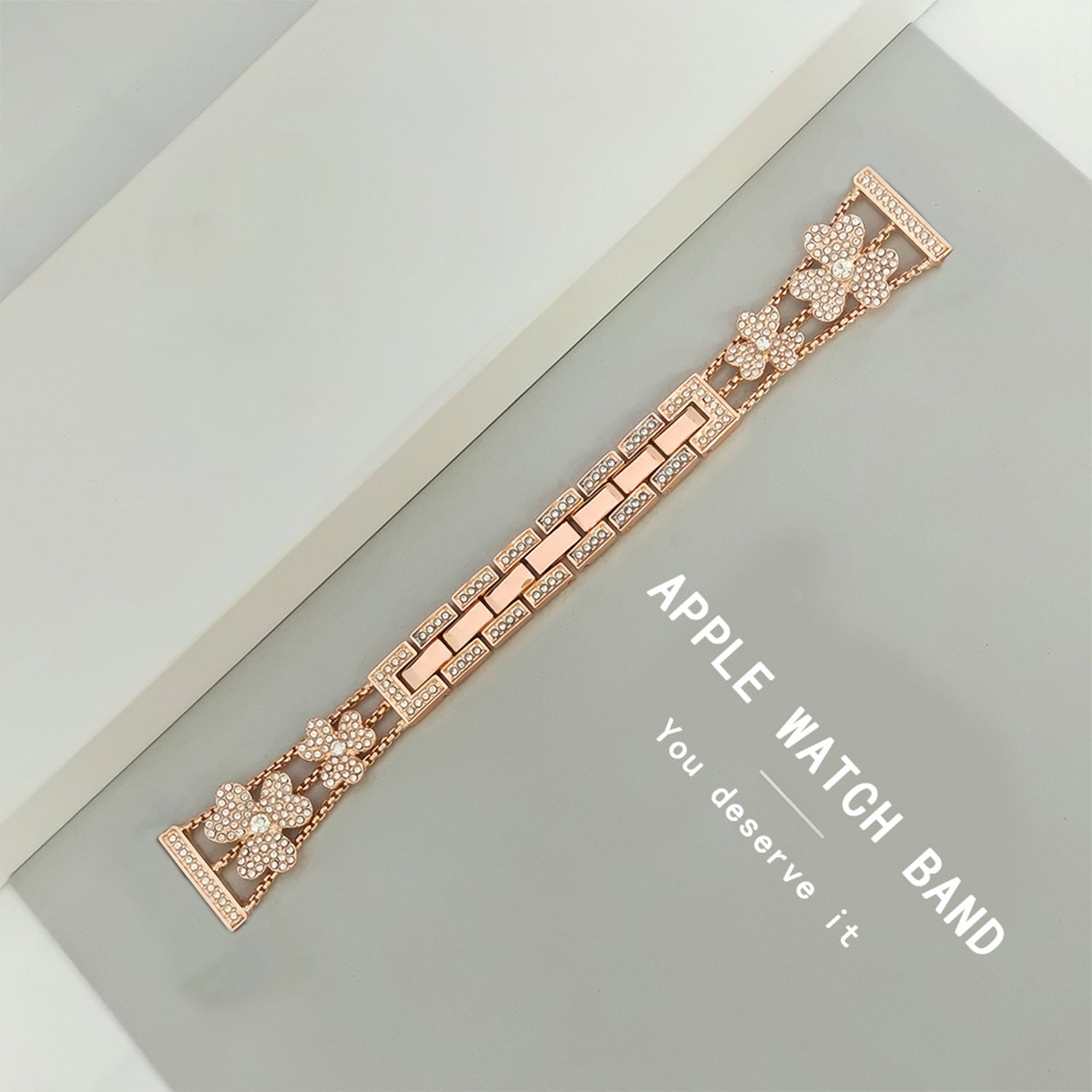 20mm Samsung Galaxy Clover Set diamonds Metal Strap