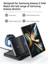 Foldable 3-in-1 wireless magnetic fast charger for Z Fold & Flip Samsung smart watch and Samsung tablet-Black