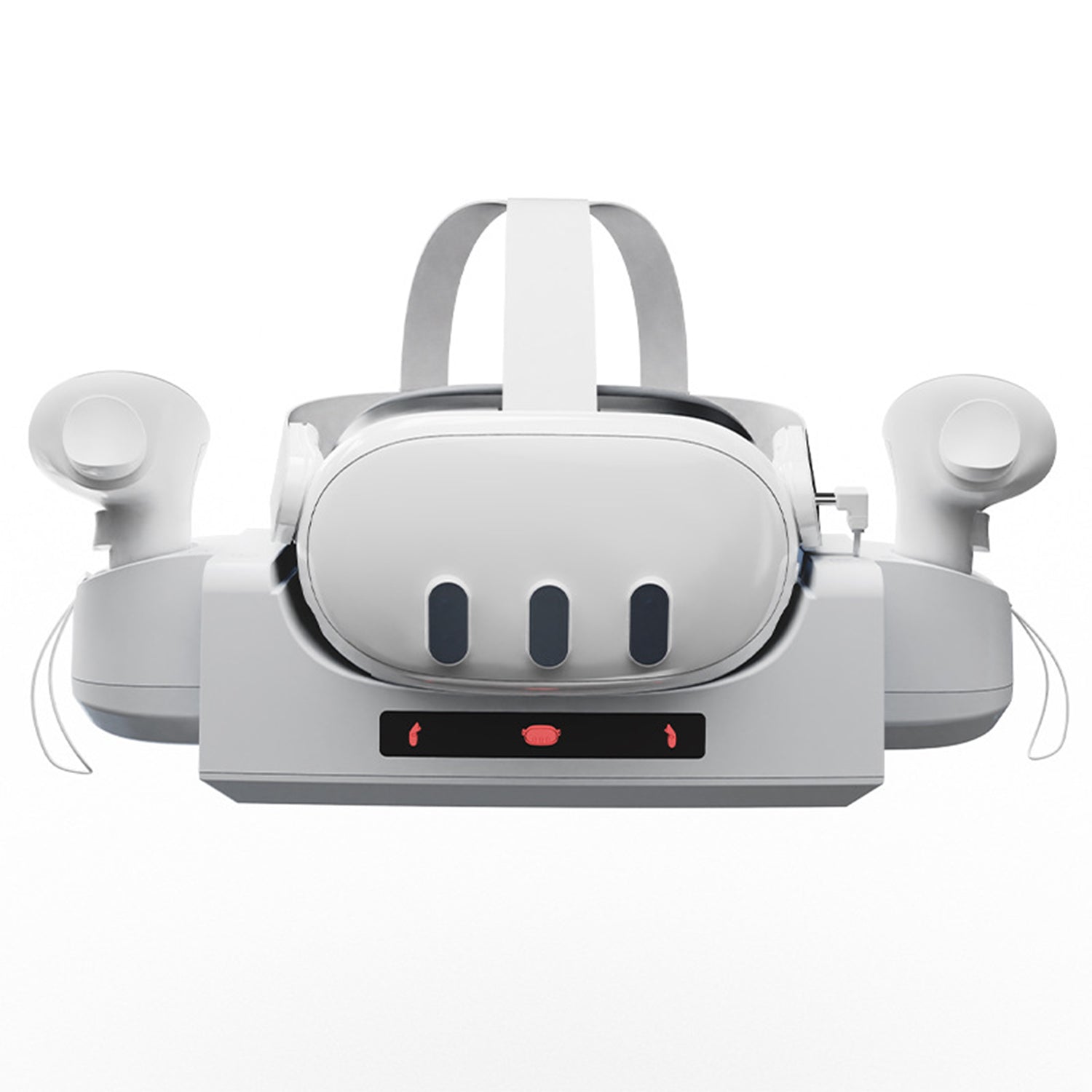 Wall/desktop Charging Base Accessory for Meta Quest 3 VR Glasses and Controller-White