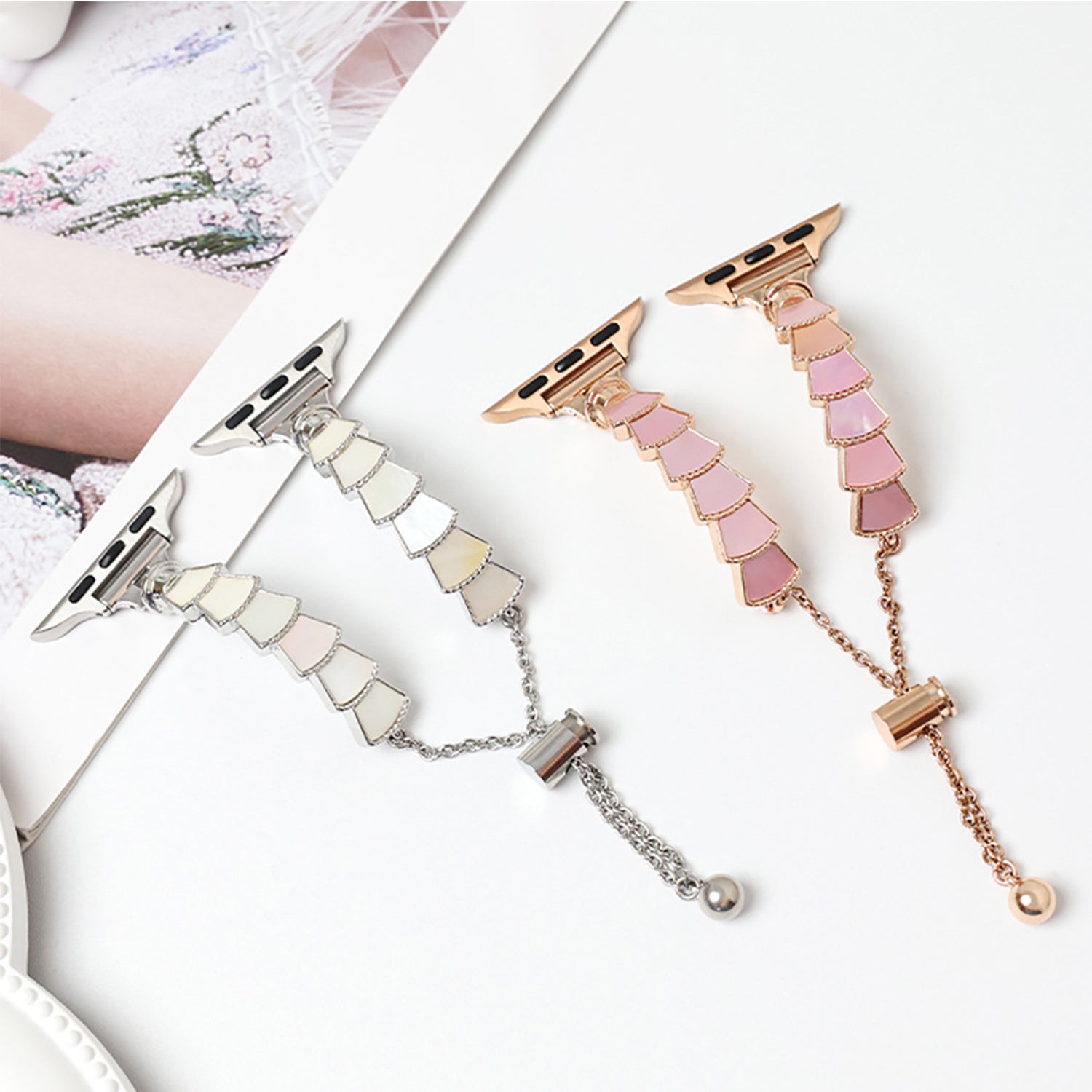 38/40/41mm Shell Bracelet For Apple Watch SE/7/6/ 5/ 4 /3/ 2/ 1