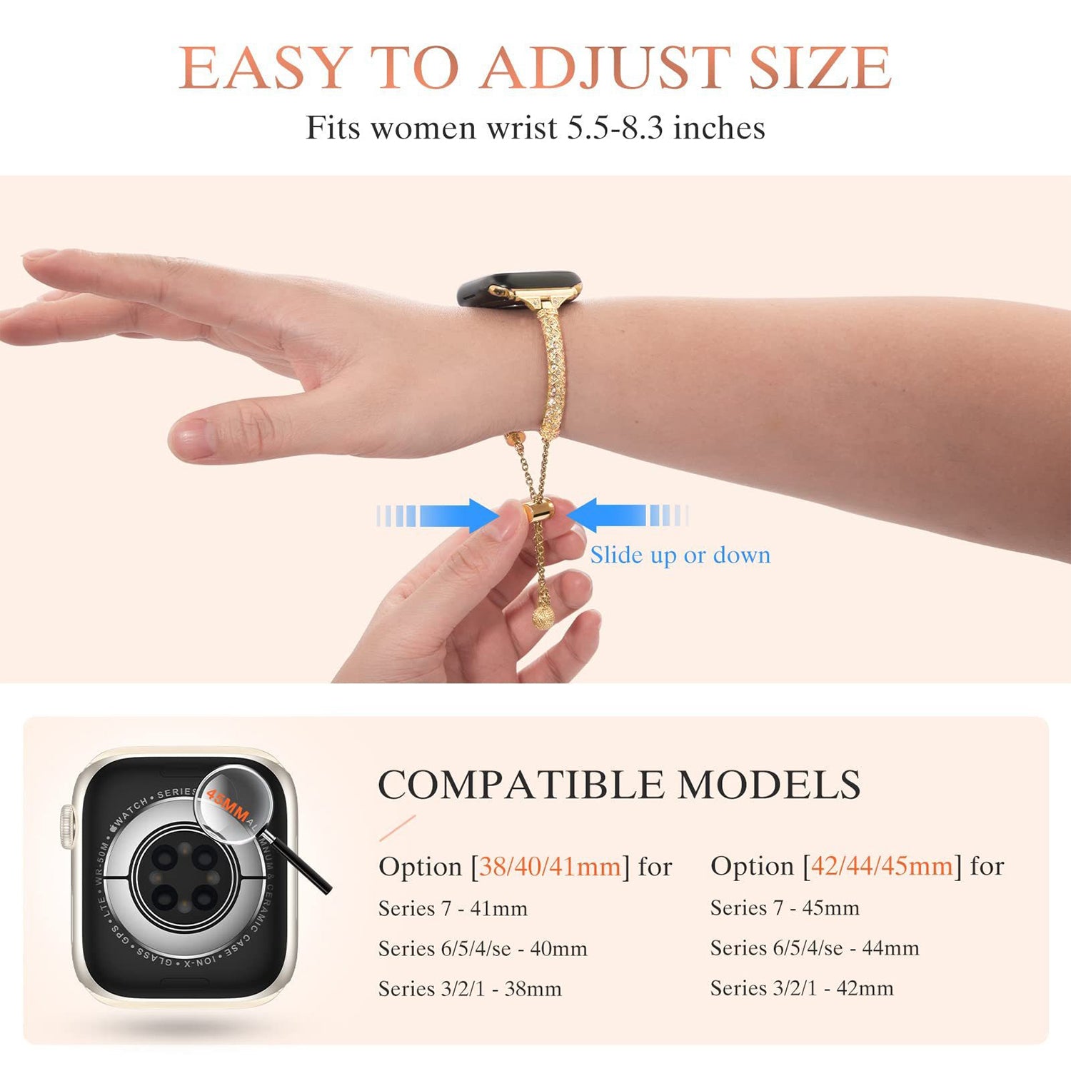 42/44/45/49mm Shell Bracelet For Apple Watch Series 9/SE/7/6/ 5/ 4 /3/ 2/ 1