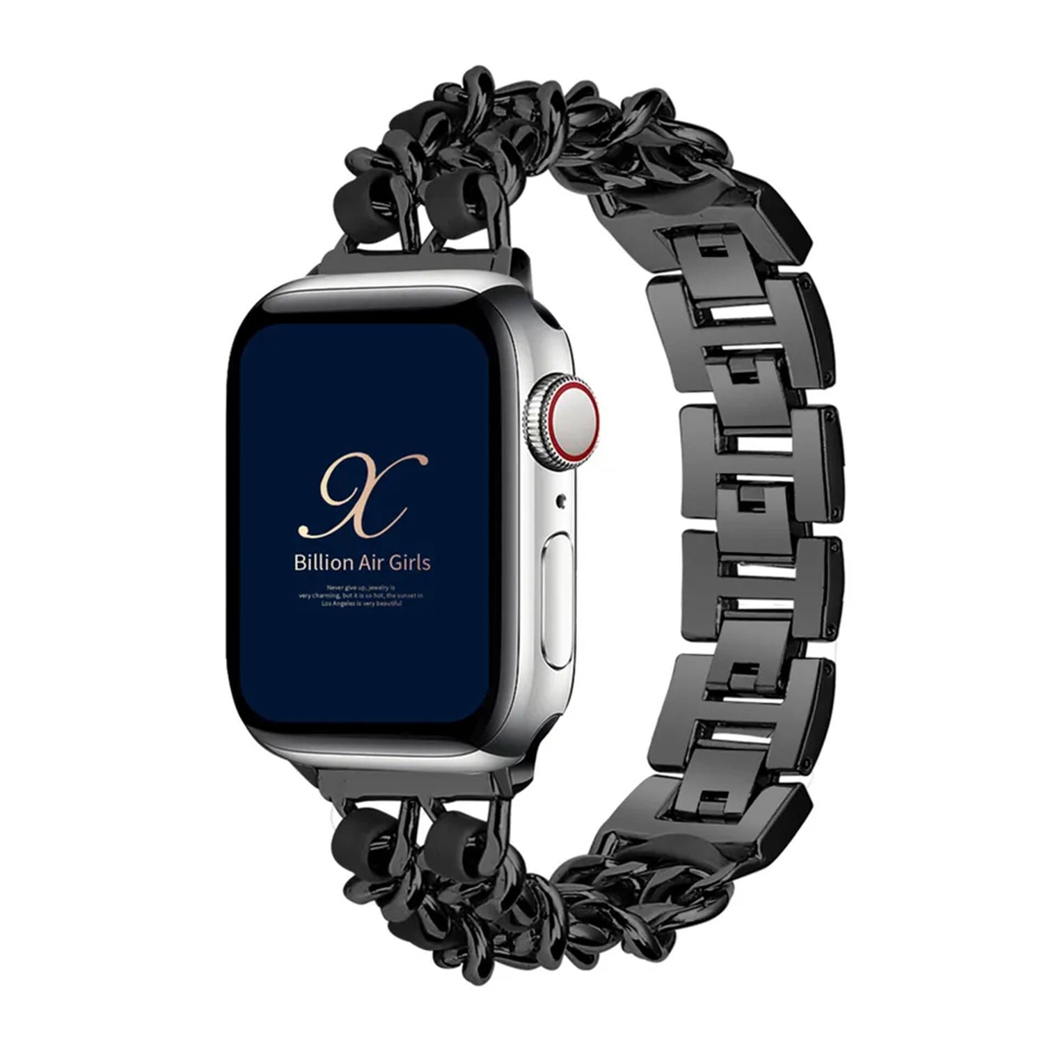 42/44/45mm Apple Watch  Stainless Steel Denim Chain Watch Strap Series 9/SE/7/6/5/4/3/2/1