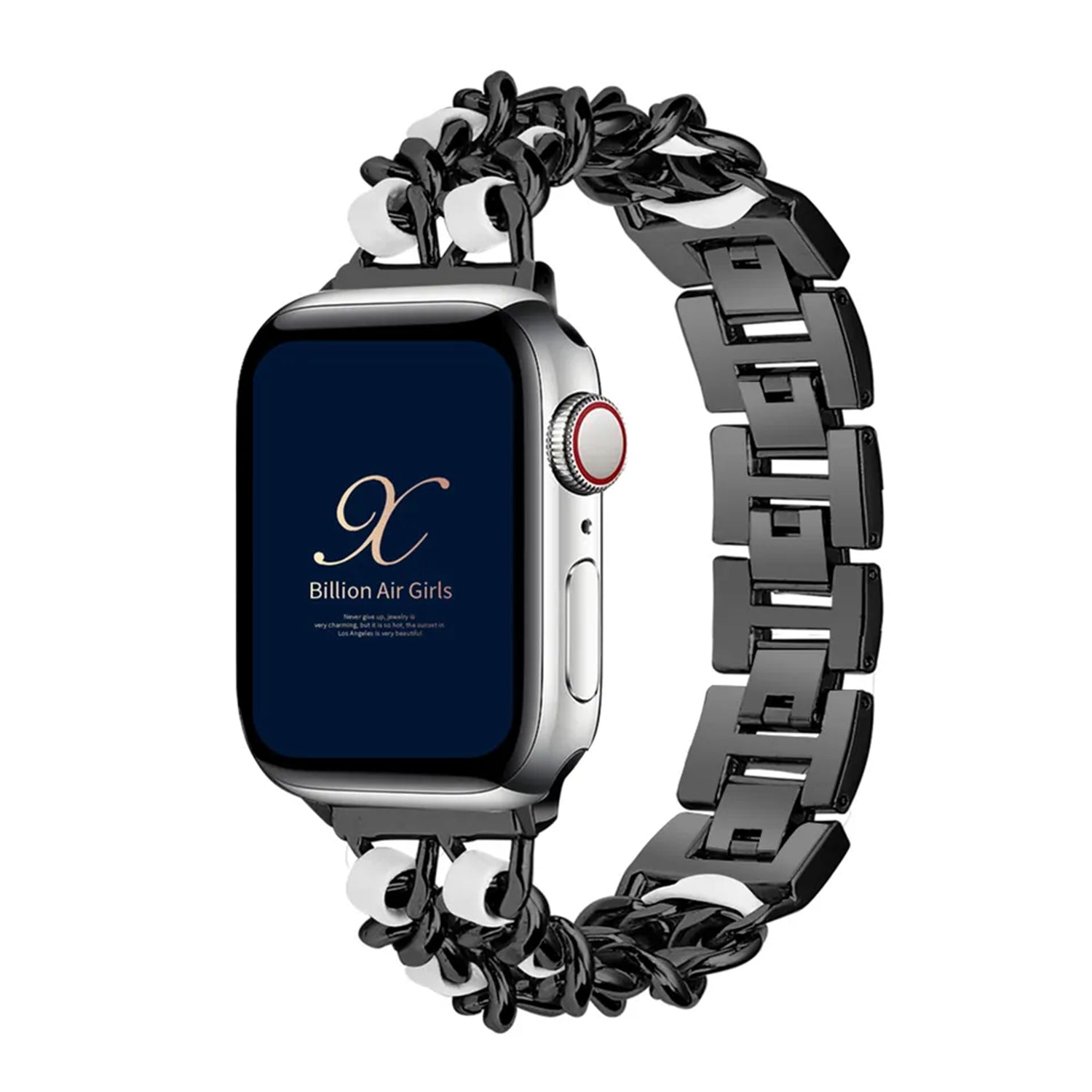 42/44/45mm Apple Watch  Stainless Steel Denim Chain Watch Strap Series 9/SE/7/6/5/4/3/2/1