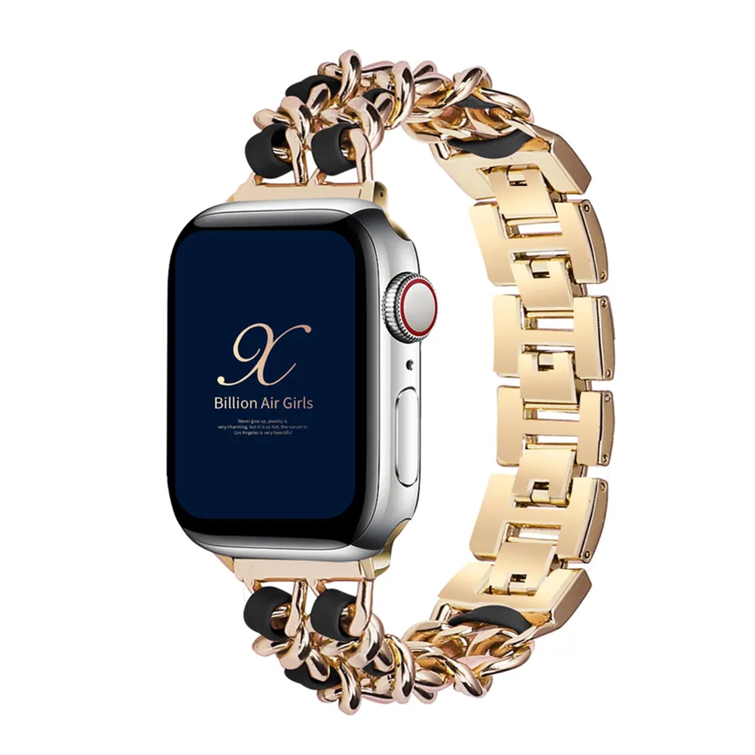 42/44/45mm Apple Watch  Stainless Steel Denim Chain Watch Strap Series 9/SE/7/6/5/4/3/2/1