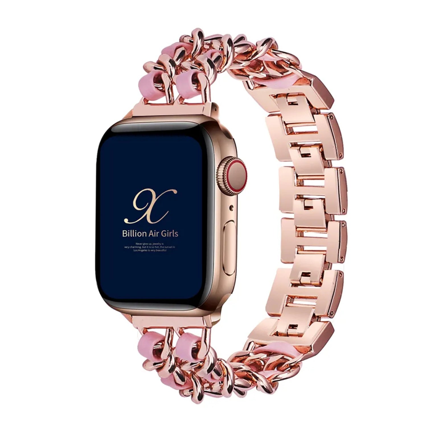42/44/45mm Apple Watch  Stainless Steel Denim Chain Watch Strap Series 9/SE/7/6/5/4/3/2/1