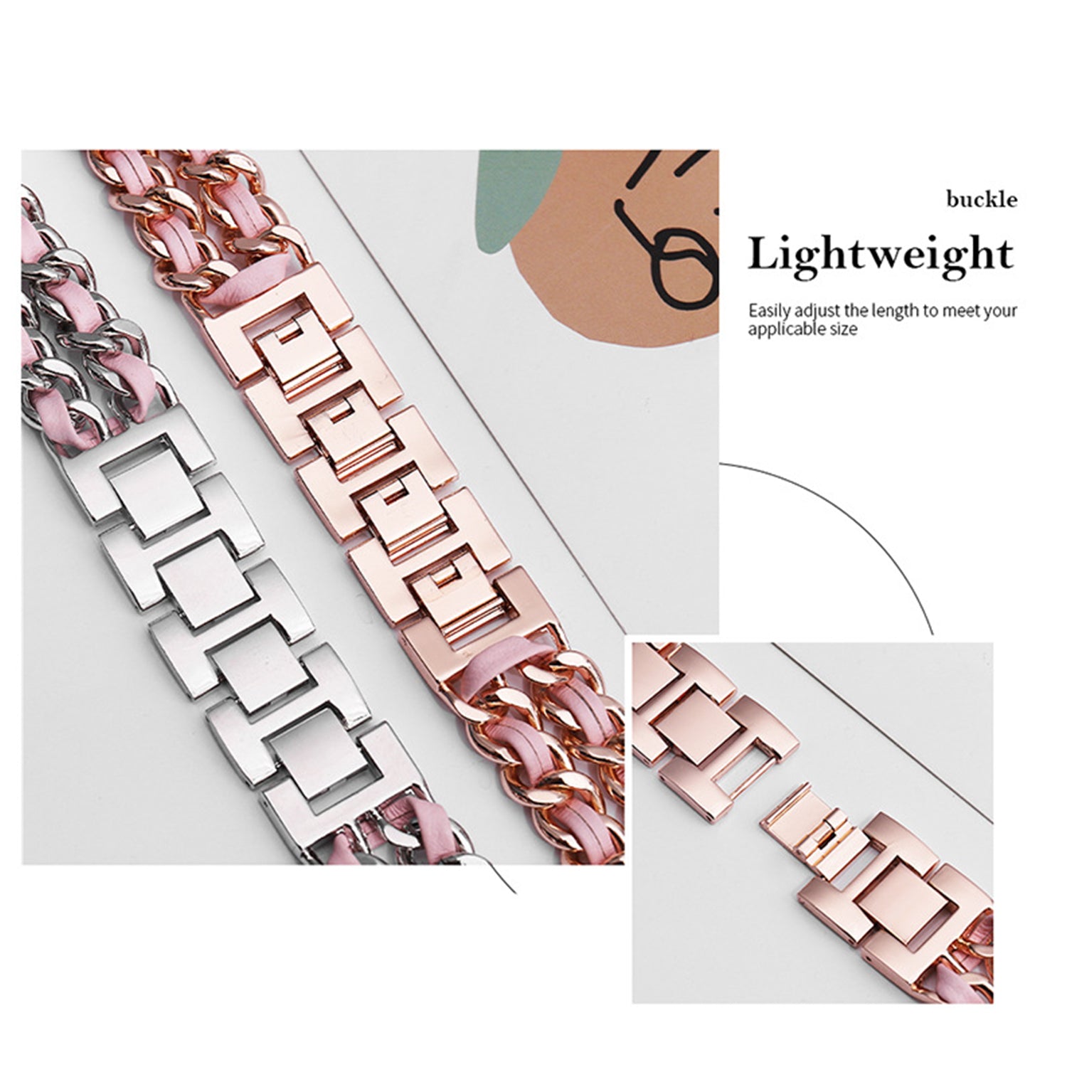 42/44/45mm Apple Watch  Stainless Steel Denim Chain Watch Strap Series 9/SE/7/6/5/4/3/2/1