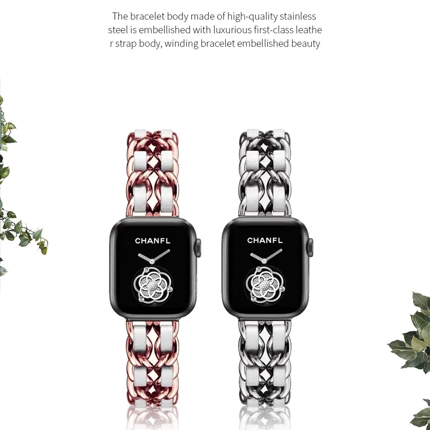 42/44/45mm Apple Watch  Stainless Steel Denim Chain Watch Strap Series 9/SE/7/6/5/4/3/2/1