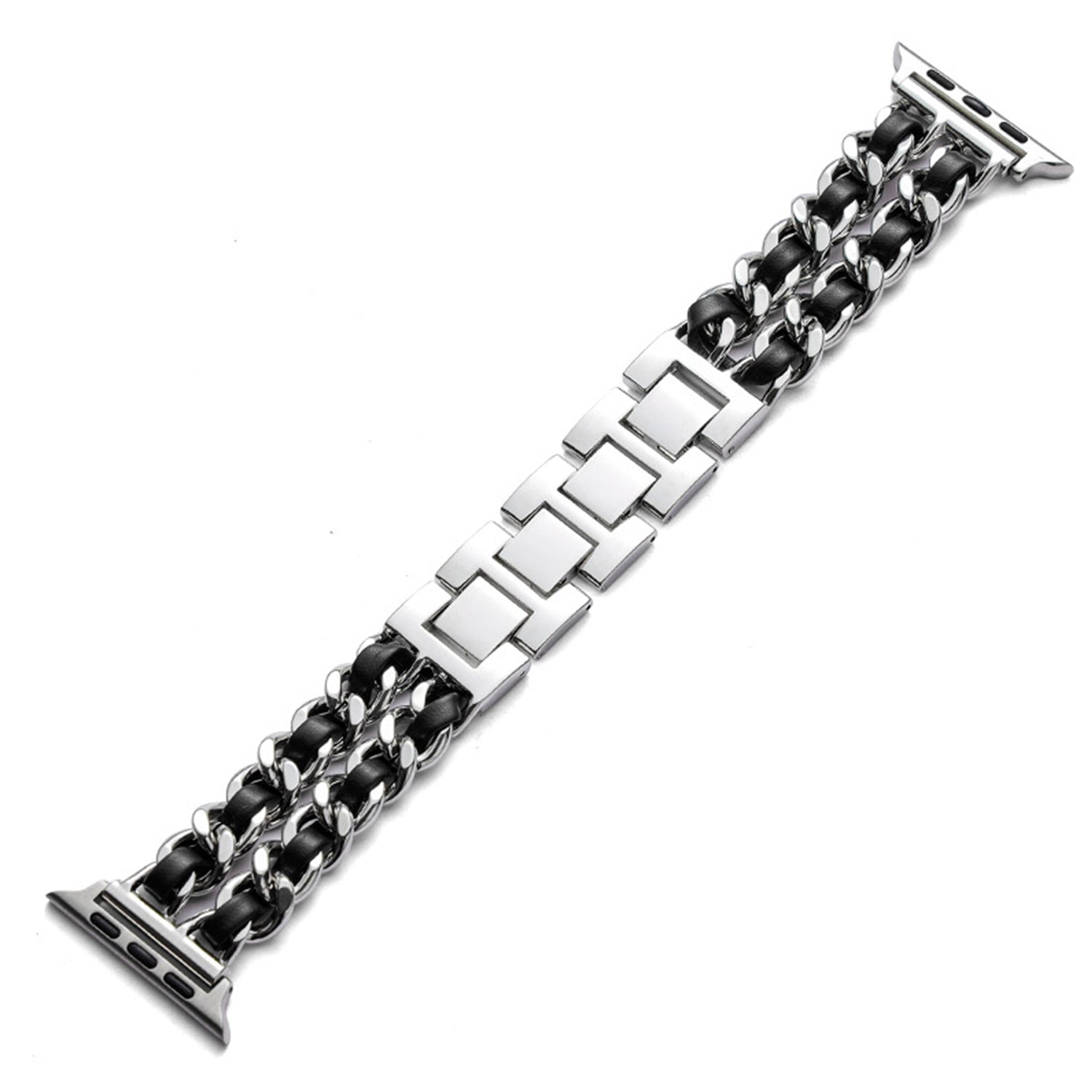 42/44/45mm Apple Watch  Stainless Steel Denim Chain Watch Strap Series 9/SE/7/6/5/4/3/2/1