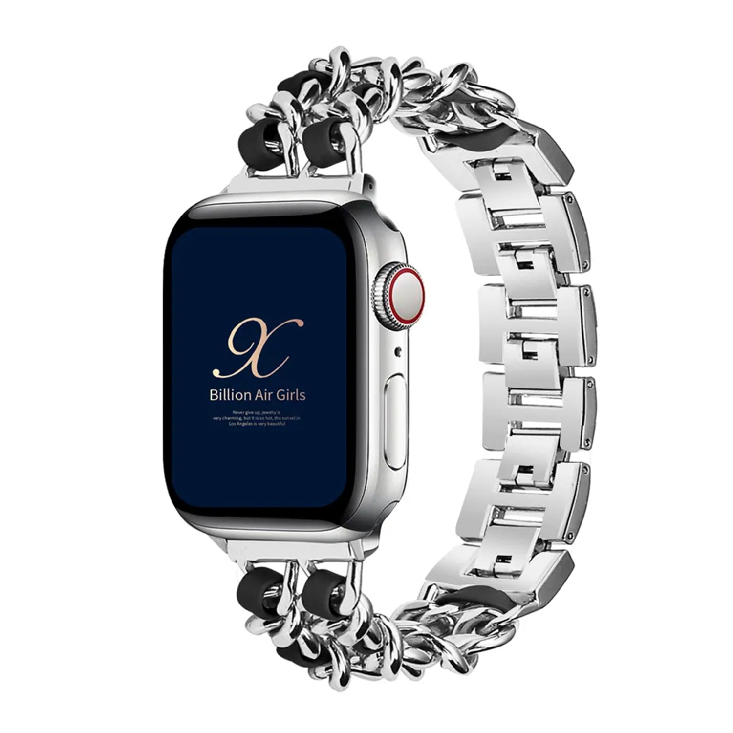 42/44/45mm Apple Watch  Stainless Steel Denim Chain Watch Strap Series 9/SE/7/6/5/4/3/2/1