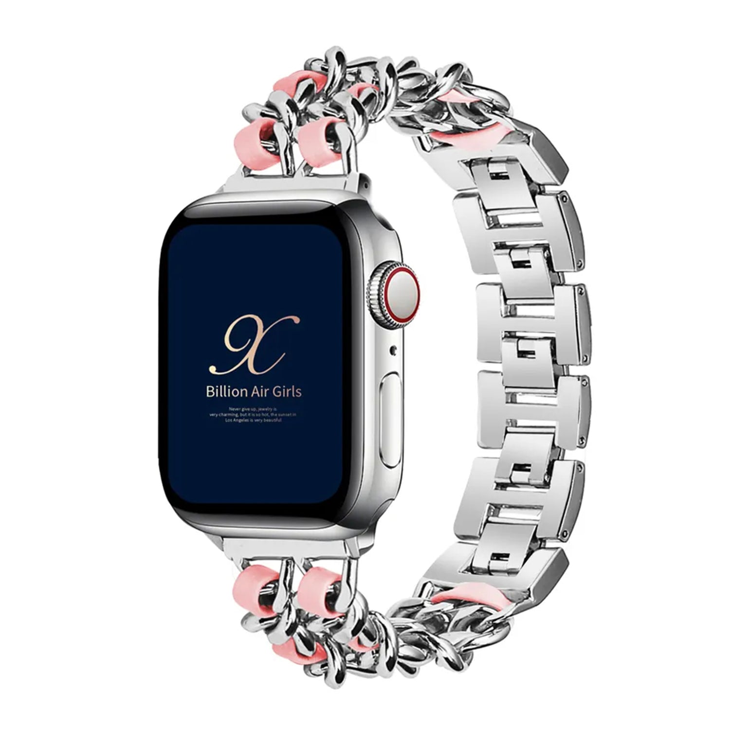 42/44/45mm Apple Watch  Stainless Steel Denim Chain Watch Strap Series 9/SE/7/6/5/4/3/2/1