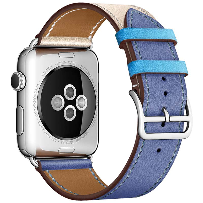 42/44/45/49 mm Color series leather strap suitable for Apple watch8/7/6/SE/5/4/3/2/1