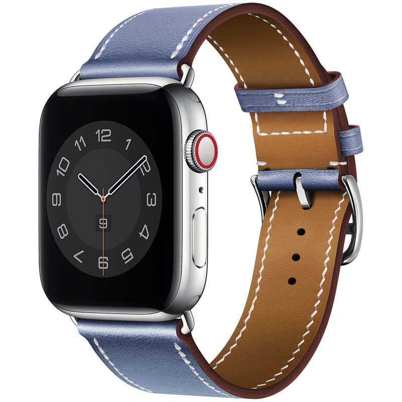 42/44/45/49 mm Color series leather strap suitable for Apple watch8/7/6/SE/5/4/3/2/1