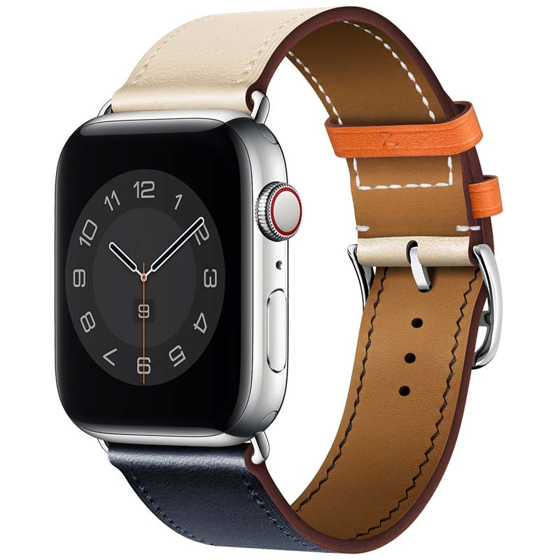 38/40/41mm Color series leather strap suitable for Apple watch8/7/6/SE/5/4/3/2/1