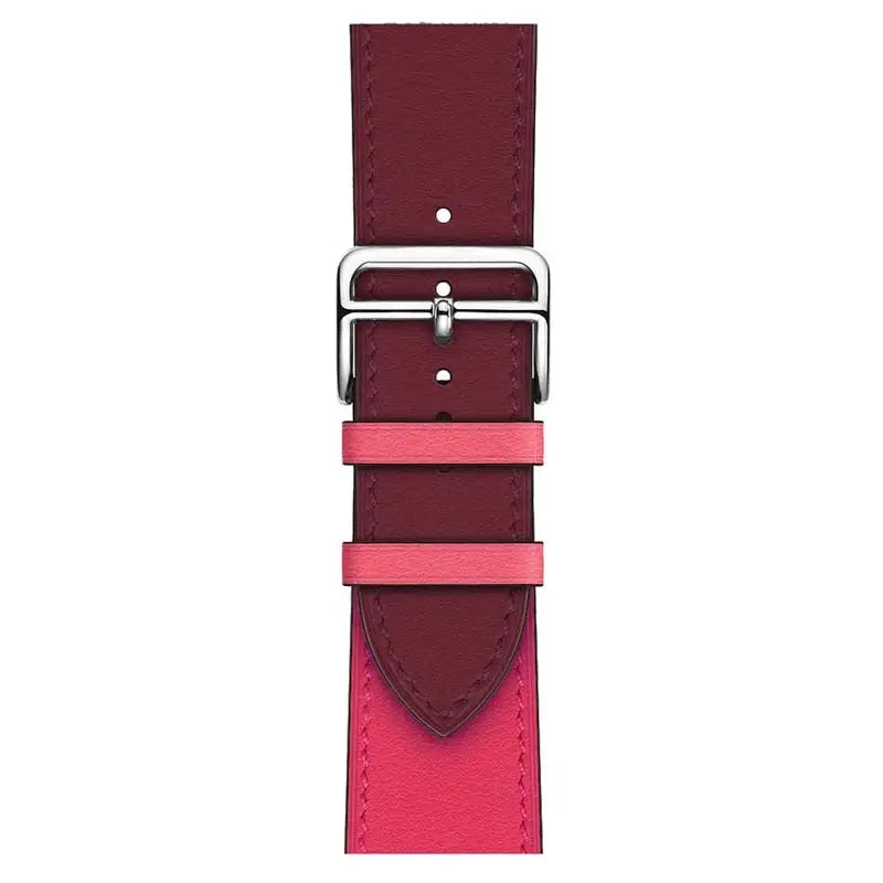42/44/45/49 mm Color series leather strap suitable for Apple watch8/7/6/SE/5/4/3/2/1