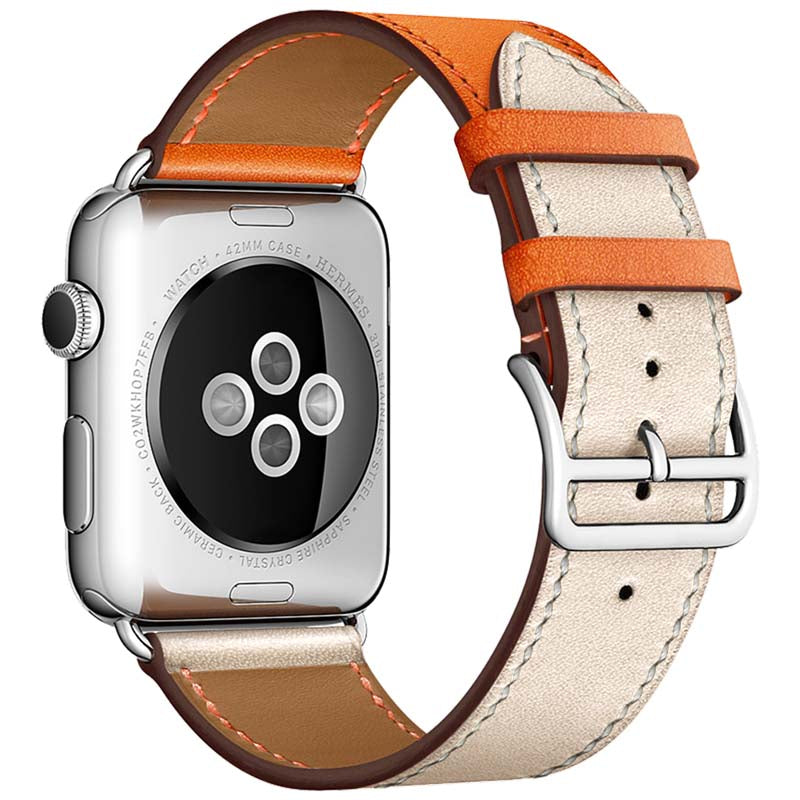 42/44/45/49 mm Color series leather strap suitable for Apple watch8/7/6/SE/5/4/3/2/1