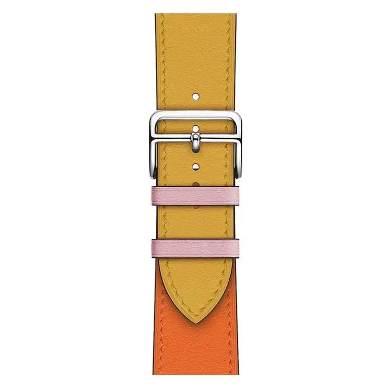 42/44/45/49 mm Color series leather strap suitable for Apple watch8/7/6/SE/5/4/3/2/1