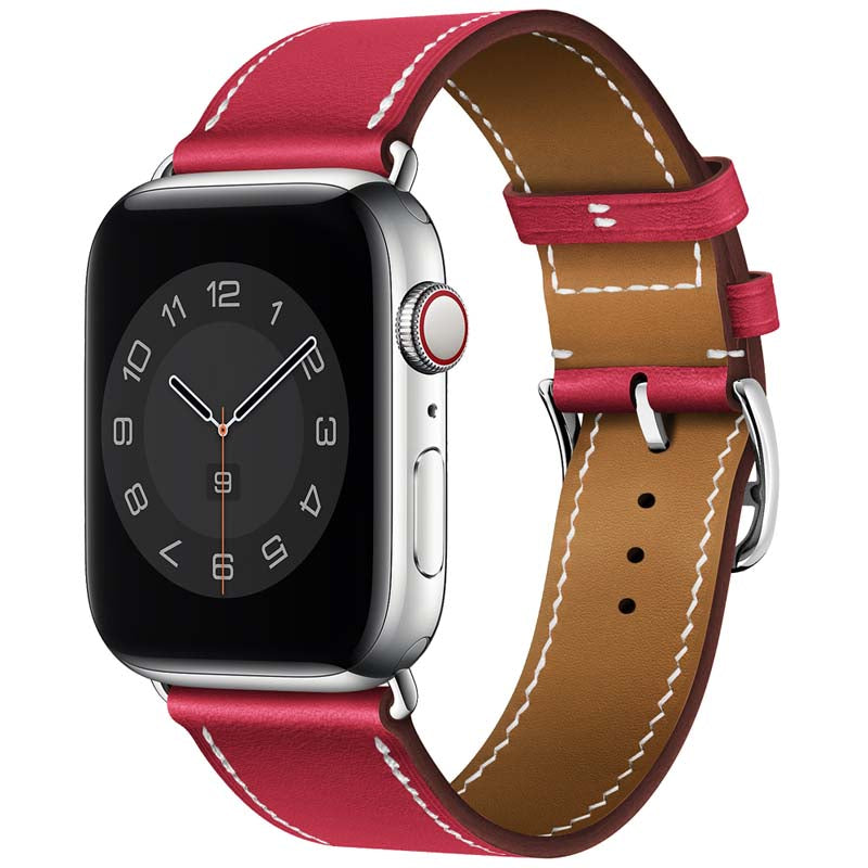 42/44/45/49 mm Color series leather strap suitable for Apple watch8/7/6/SE/5/4/3/2/1