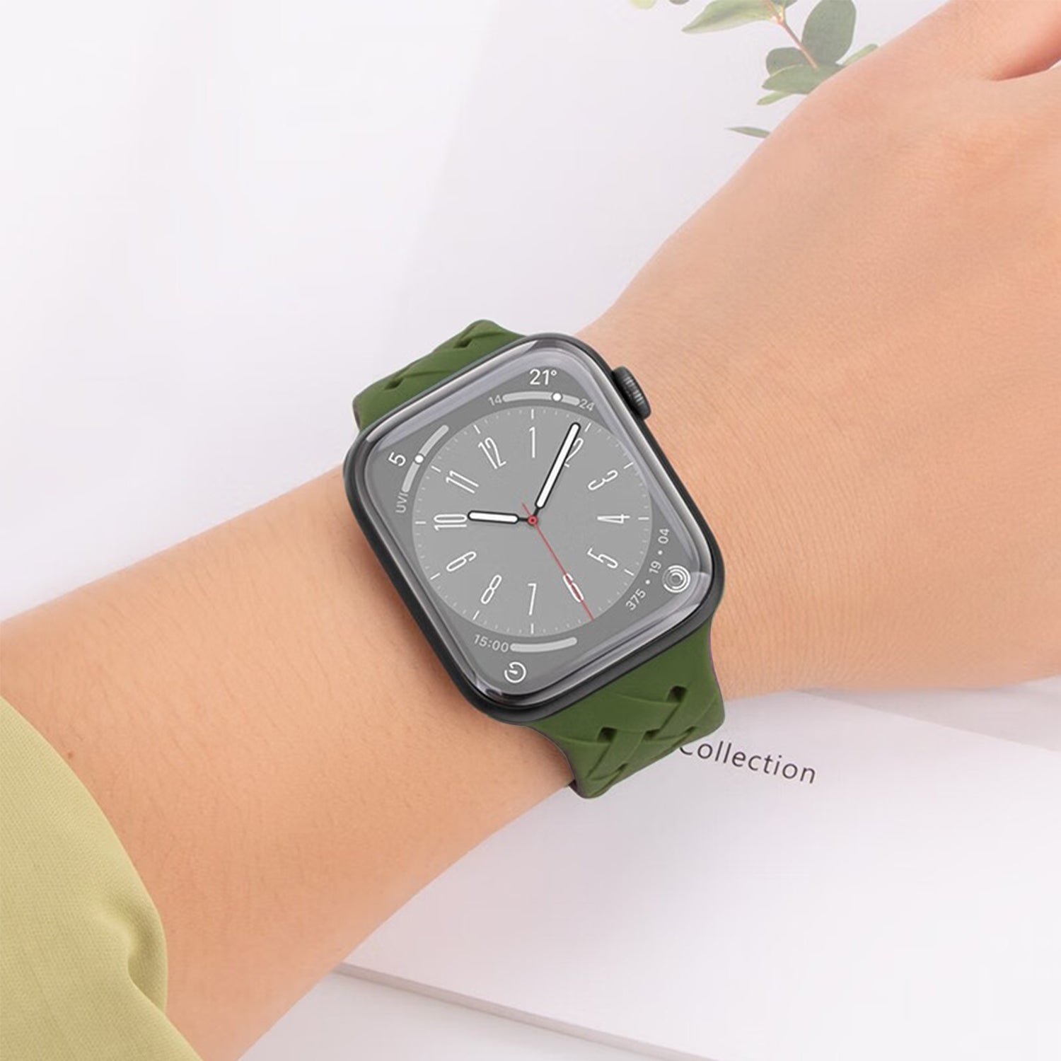 42/44/45/49mm Apple Watch Monochrome Bamboo Woven Series 9/SE/7/6/5/4/3/2/1