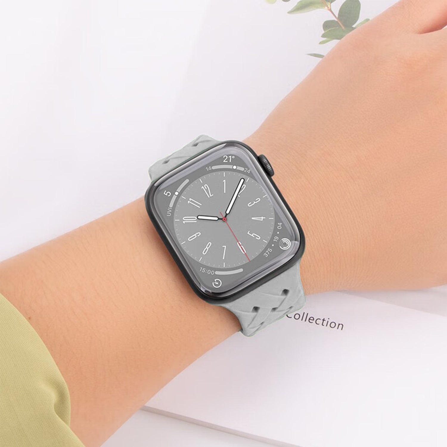 42/44/45/49mm Apple Watch Monochrome Bamboo Woven Series 9/SE/7/6/5/4/3/2/1