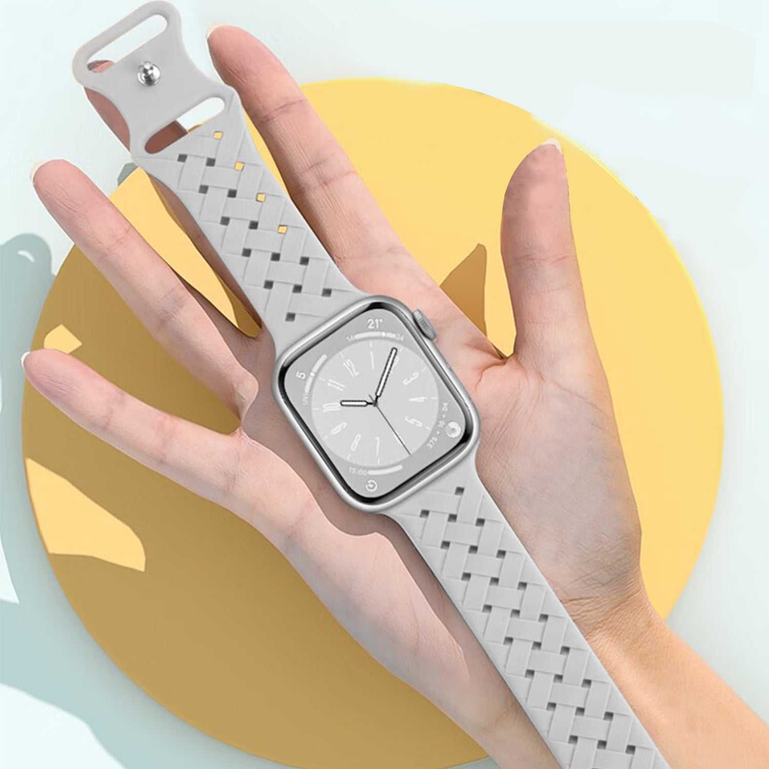 42/44/45/49mm Apple Watch Monochrome Bamboo Woven Series 9/SE/7/6/5/4/3/2/1