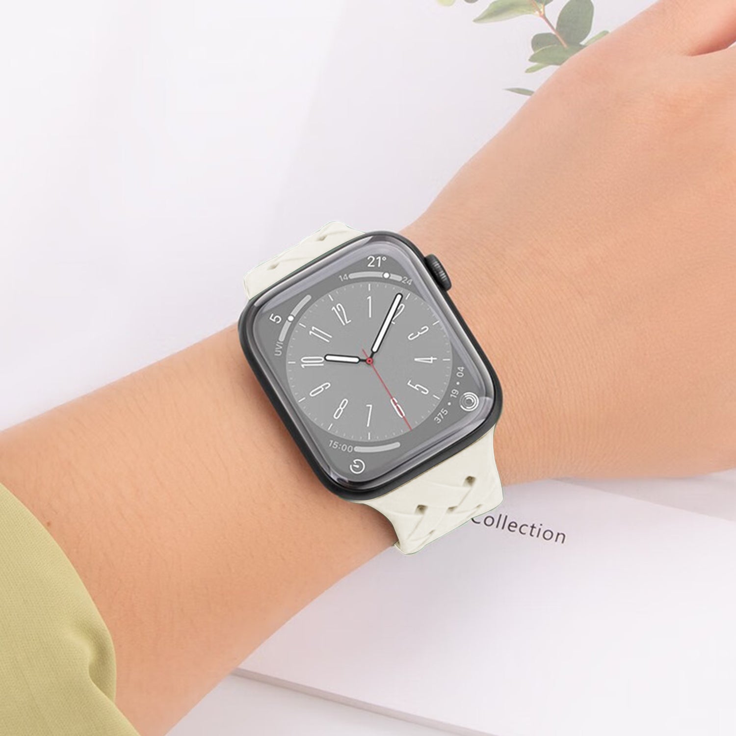 42/44/45/49mm Apple Watch Monochrome Bamboo Woven Series 9/SE/7/6/5/4/3/2/1