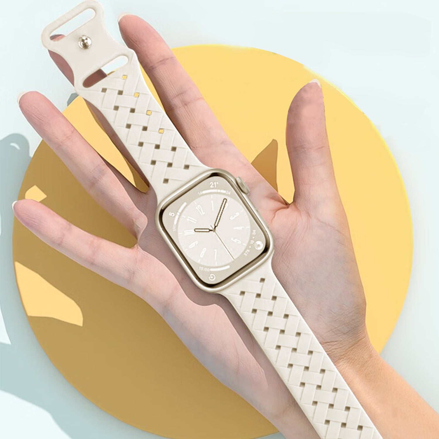 42/44/45/49mm Apple Watch Monochrome Bamboo Woven Series 9/SE/7/6/5/4/3/2/1