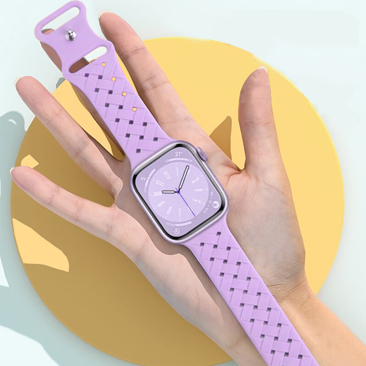 42/44/45/49mm Apple Watch Monochrome Bamboo Woven Series 9/SE/7/6/5/4/3/2/1