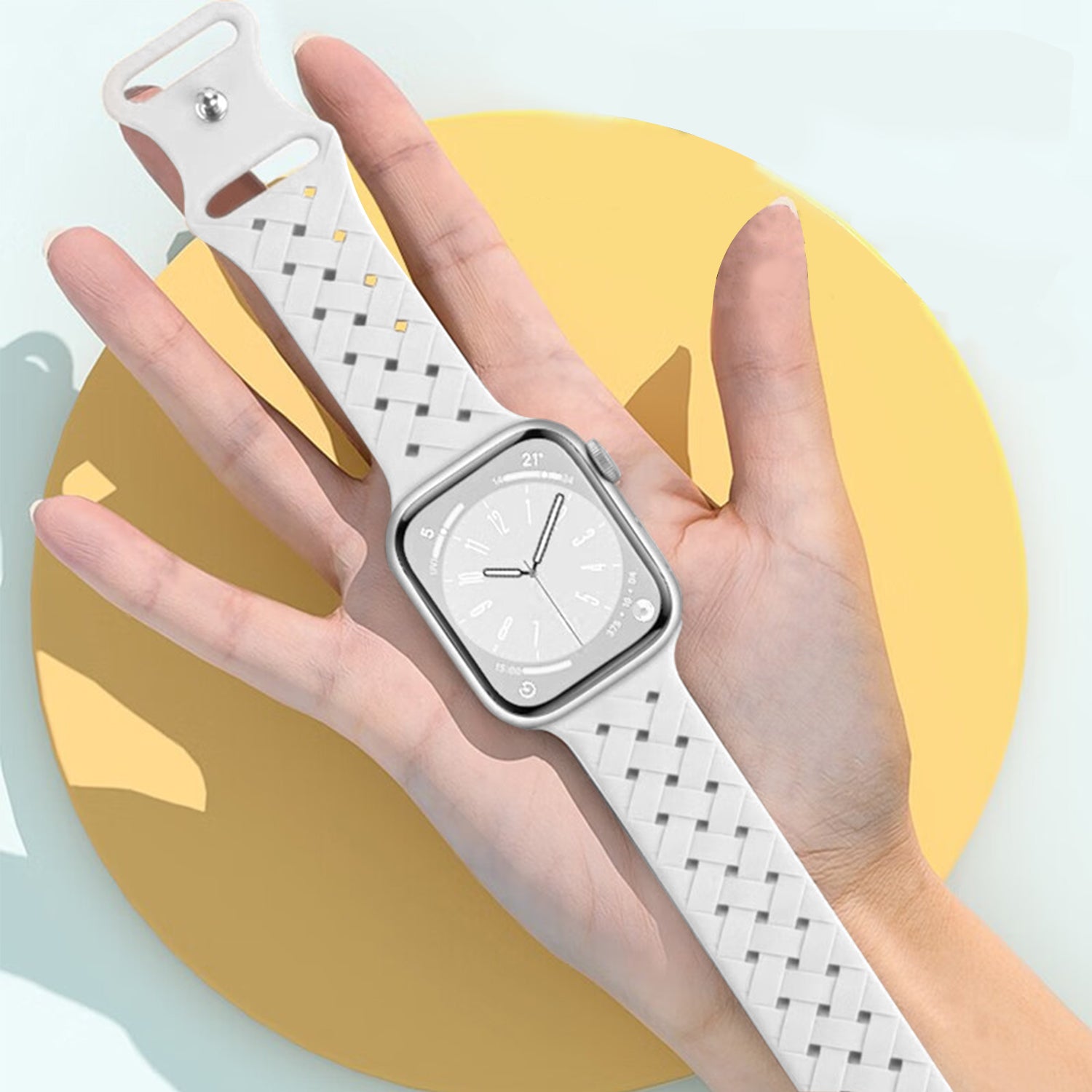 42/44/45/49mm Apple Watch Monochrome Bamboo Woven Series 9/SE/7/6/5/4/3/2/1