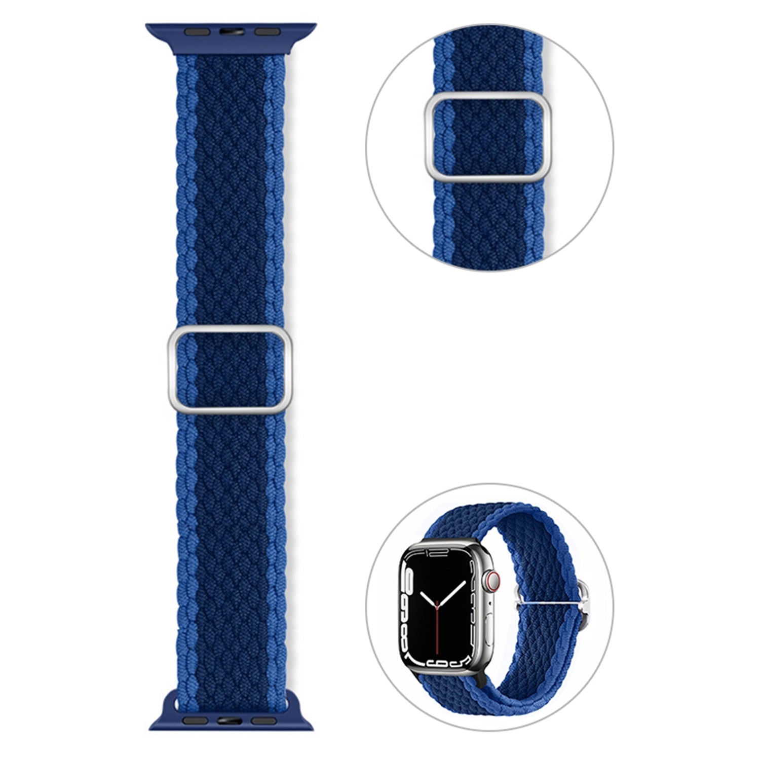 42/44/45mm Twister Braided Solo Loop Fabric Nylon and stainless steel buckle adjustable Strap,suitable for Apple Watch Series 9/SE/ 7 / 6 / 5 / 4 / 3 / 2 / 1