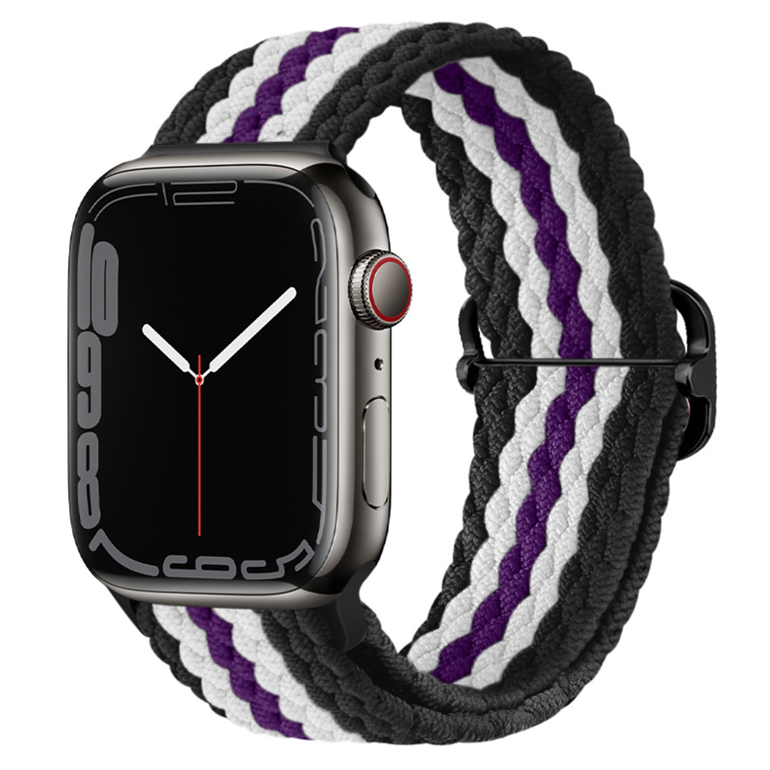 42/44/45mm Twister Braided Solo Loop Fabric Nylon and stainless steel buckle adjustable Strap,suitable for Apple Watch Series 9/SE/ 7 / 6 / 5 / 4 / 3 / 2 / 1