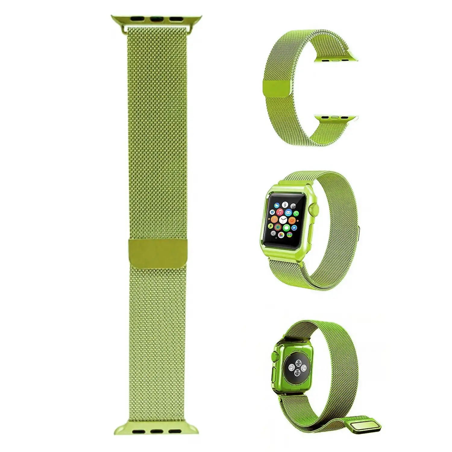 38mm Stainless Steel Wristband  for i-Watch Series 4/3/2/1  Milanese Loop with Strong Magnetic Closure Strap